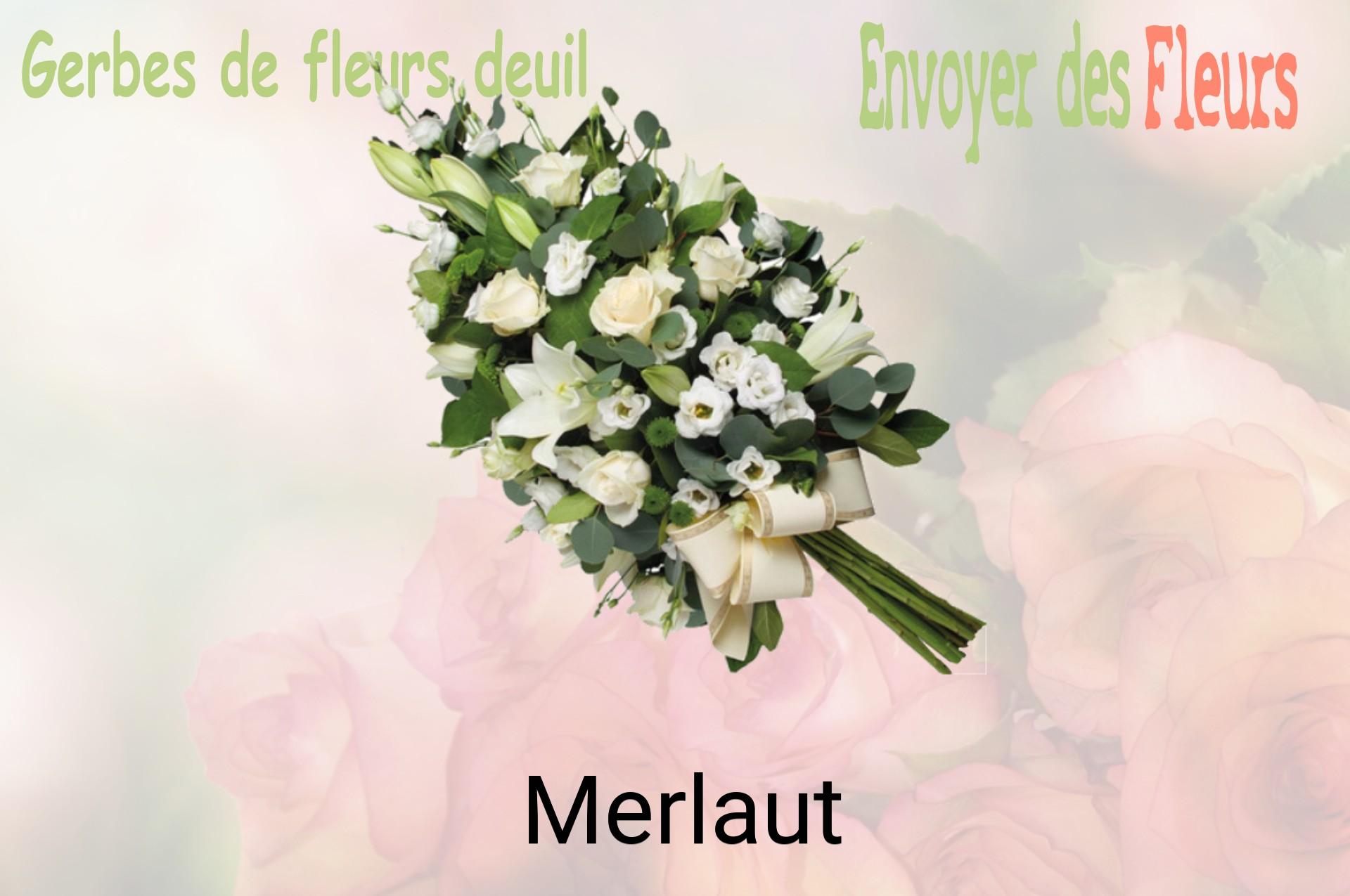 Gerbe de fleurs de deuil livrée à Merlaut